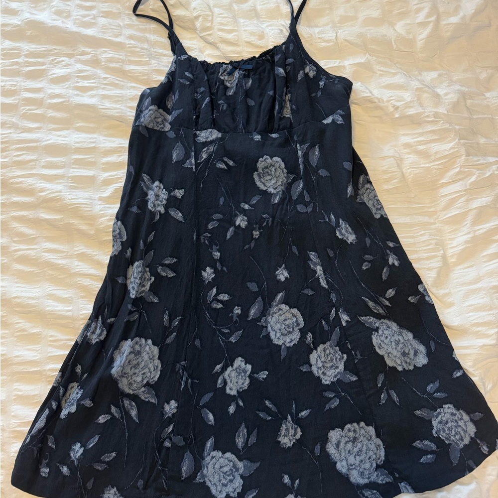 Wild Fable Navy Blue Floral Mini Dress